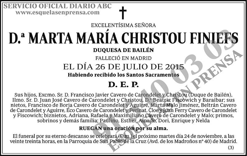 Marta María Christou Finiefs